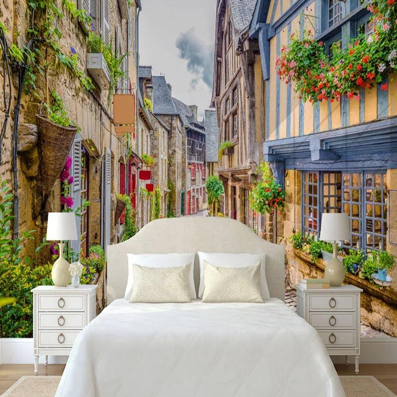 3d City Photo Wallpaper Street Landscape Mural Restaurant Cafe Living Room Tv Backdrop Wall Painting