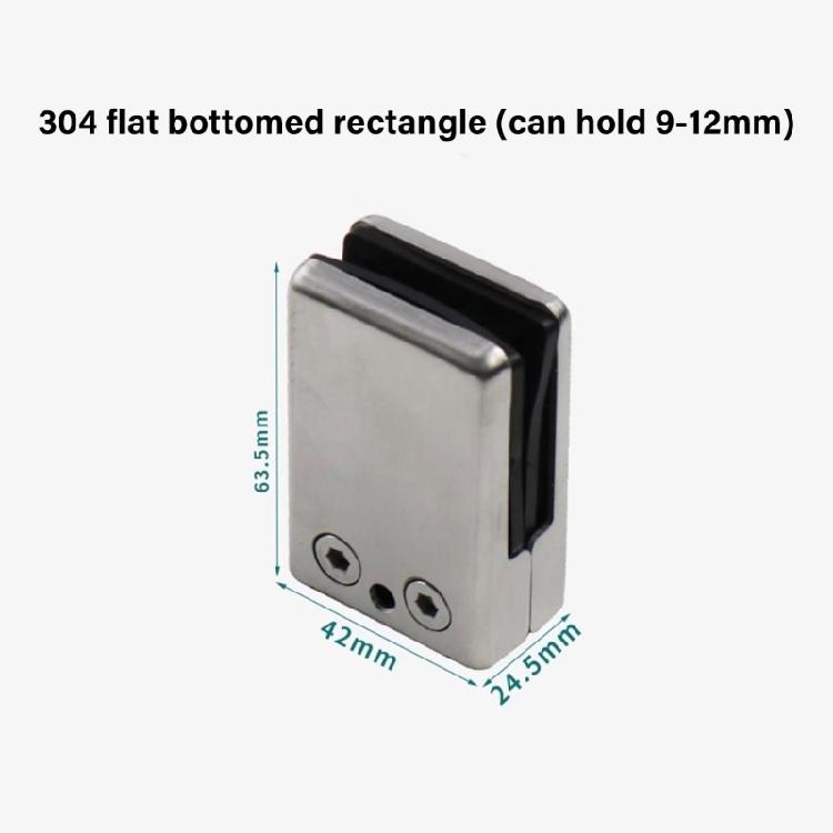 Svorka pro skleněné zábradlí s gumovými těsněními Nerezová svorka na sklo Nastavitelné držáky skleněných polic Snadná instalace