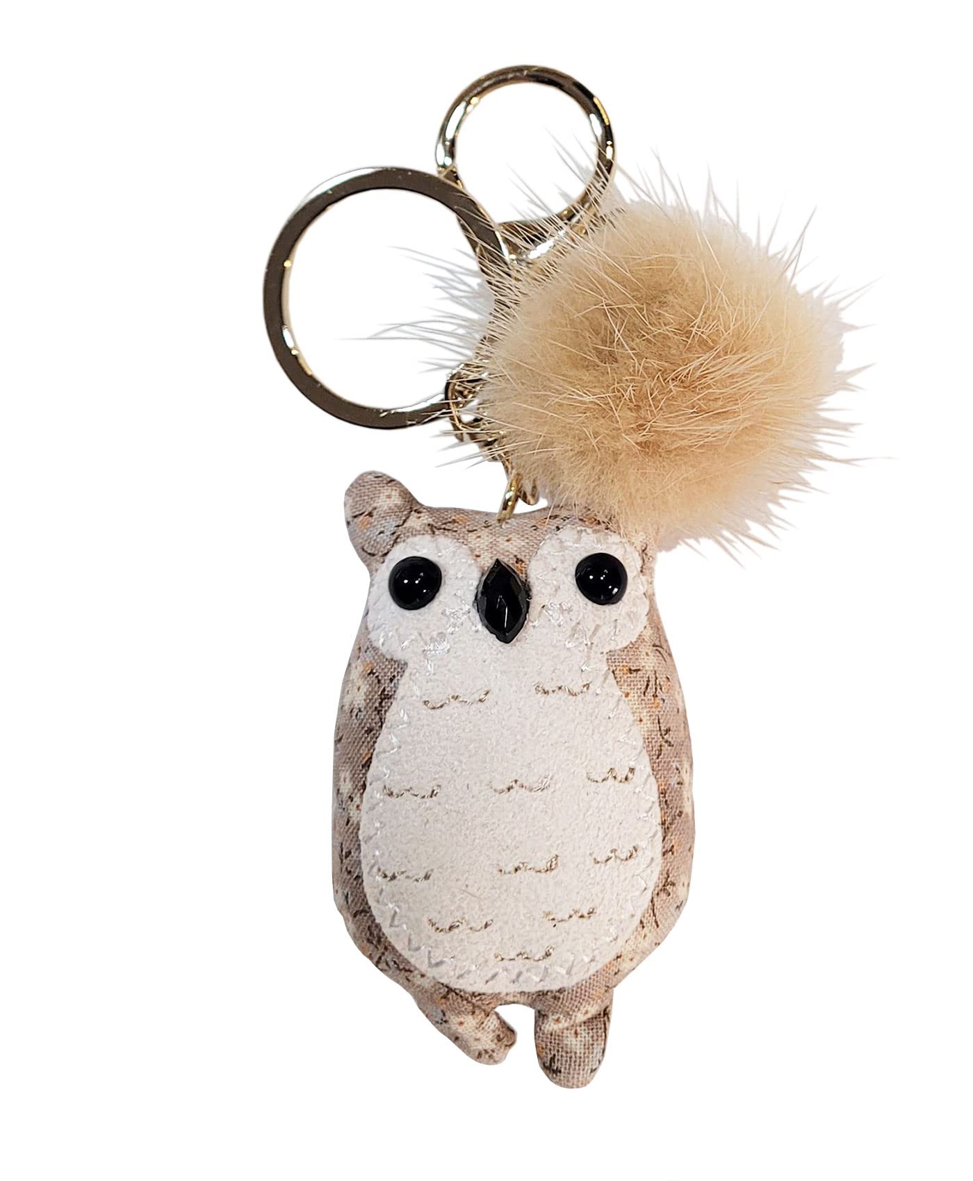 

[byDream] Owl Keychain, Bag Charm, Key Ring, Lucky Owl Keychain with Fluffy Mink Fur, AutumnWinter Accessory, Christmas Gift, Animal Charm, Amulet,