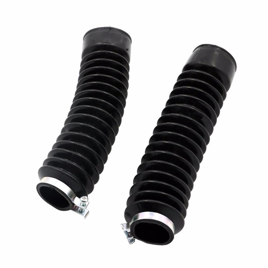 55mm 15 Knots Front Fork Cover Absorber Shock Protector Black 2PCS