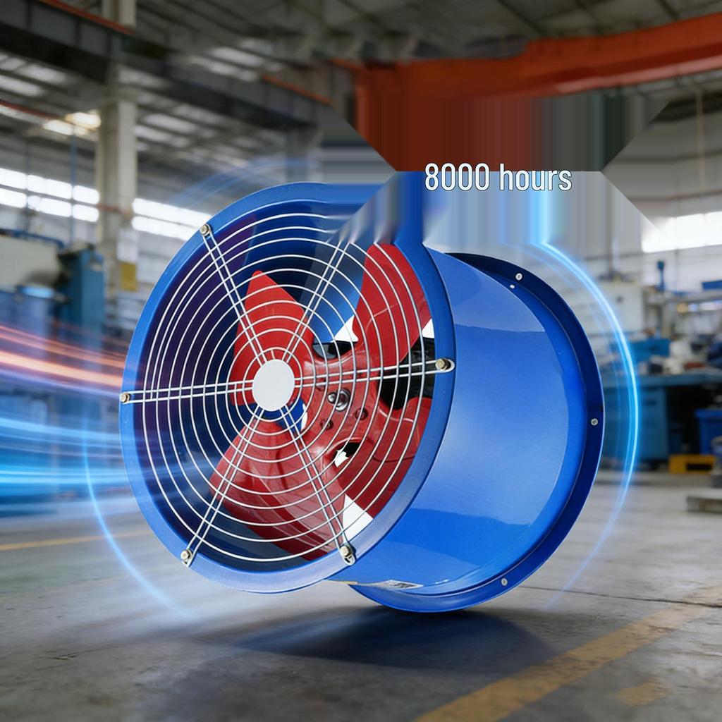 SF Low-Noise Ducted Axial Fan 220/380V for General Ventilation, Smoke Exhaust, and Heat Dissipation In Pipeline and Underground Engineering.