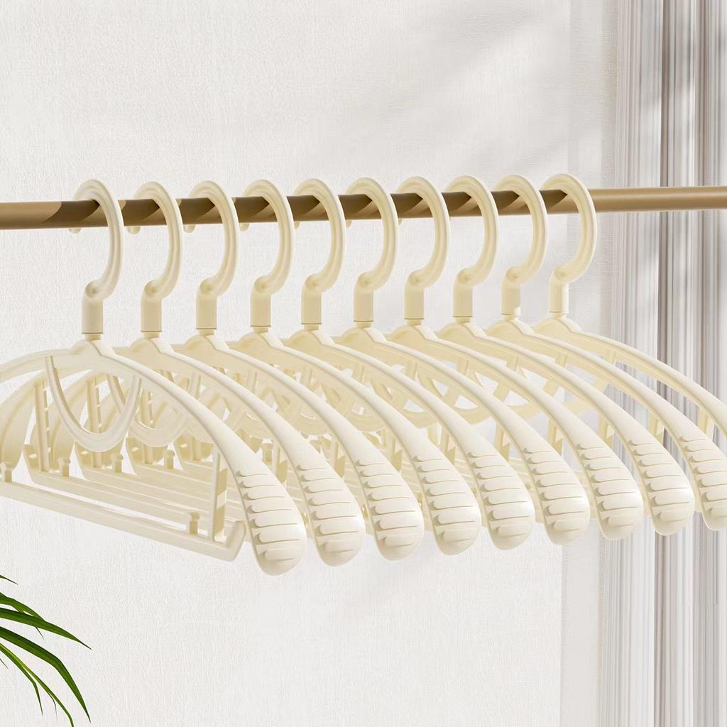 Wide Shoulder Non-slip Hanger Seamless Household Drying Rack Clothes Hanging Plastic Hangers Clothes Supports