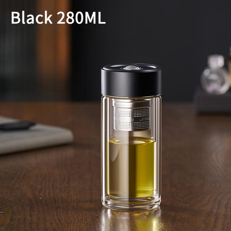 High Appearance Level Magnetic Tea Separation Cup  New Men's Office Double Glass Water Cup Magnetic Bomb Tea Cup