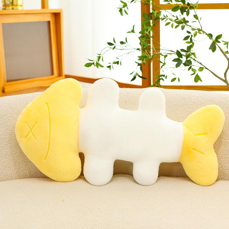 Fishbone Bone Pillow Simulation Dog Bone Plush Toy Sofa Cushion