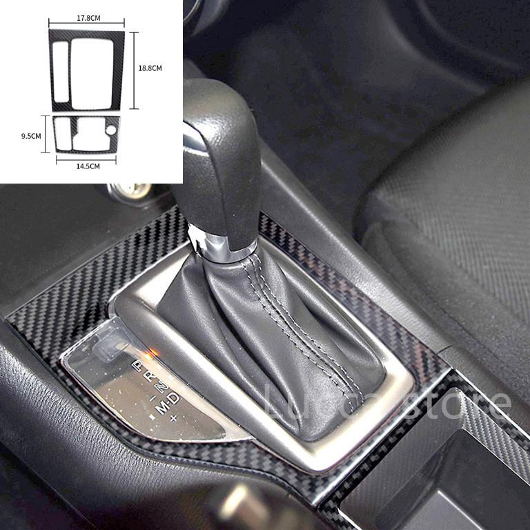 Carbon fiber For Mazda 3 Axela 2013-2016 Accessories Gear Panel Center Console Dashboard Ac Air Outlet Vent Cup Holder
