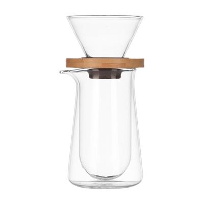 Insulated Borosilicate Glass Coffee Brewer Carafe and Dripper Set For Cold Brew And Hot Pour Coffee With Simple Cleaning