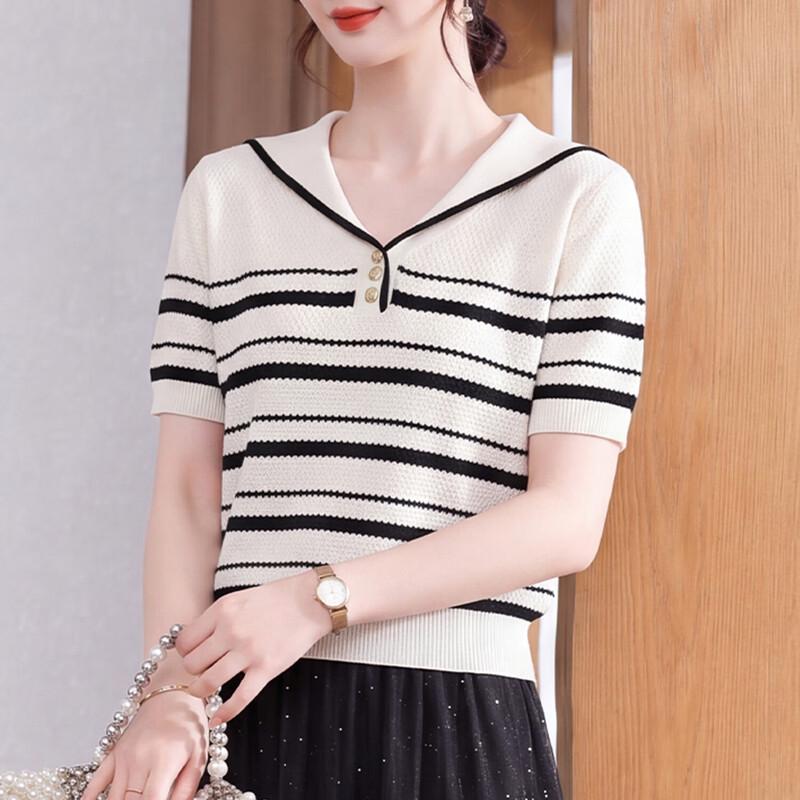 Elegant Women s Ice Silk Summer Blouse L