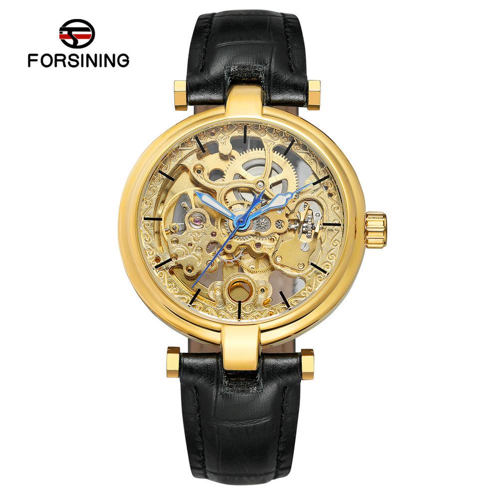 FORSINING Men's Fashion Carved Hollow Fully Automatic Waterproof Mechanical Watch