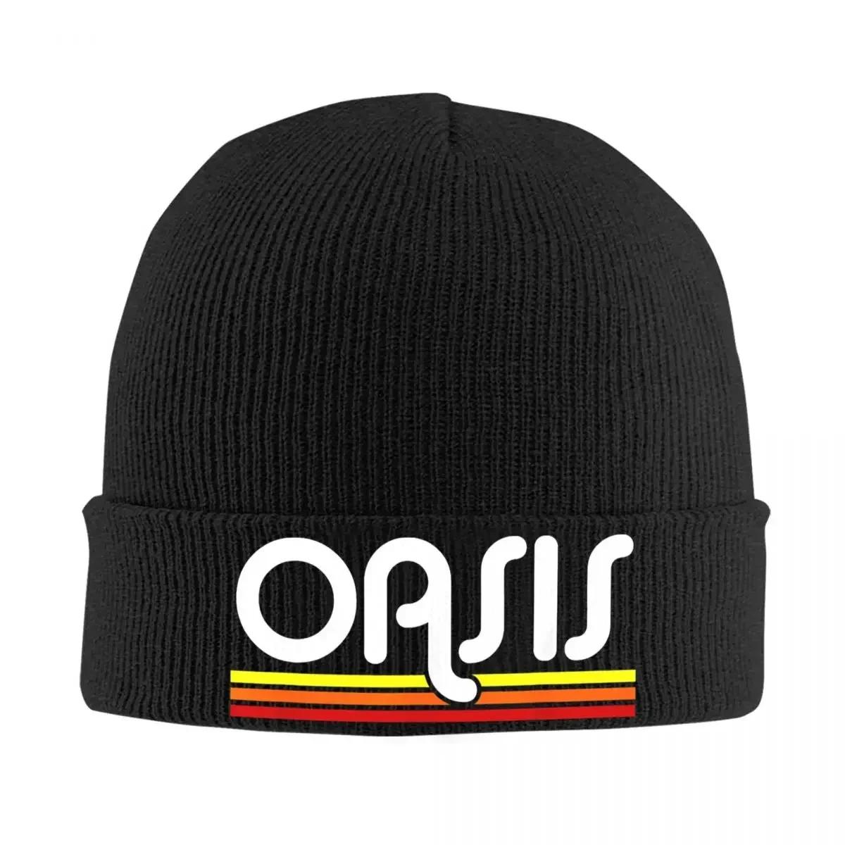 

O-Oasis California Hats Autumn Winter Beanies Warm Definitely Maybe Cap Unisex Acrylic Knitted Caps One Size