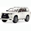 1:32 Scale Lexus LX570 Off-Road Alloy Diecast Car Model,Pull Back Metal Vehicle Toy with Sound and Light 6 Open Doors for Kids Adults Gift Collection