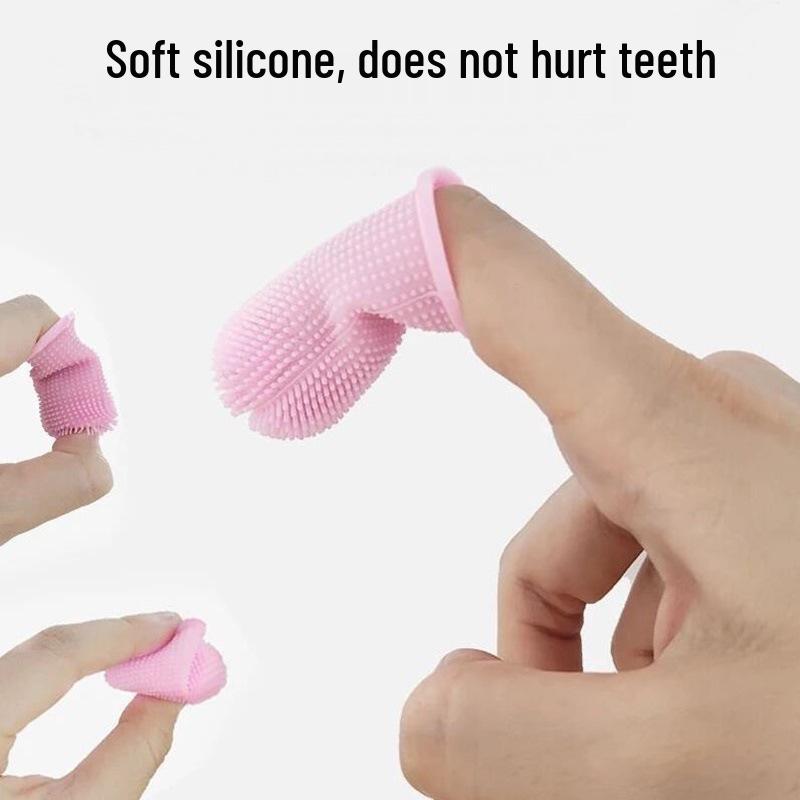 Pet Finger Toothbrush for Cats and Dogs - Anti-Tartar Oral Cleaning Tool