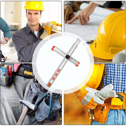 Aluminum Alloy T-Square, Craft T-Square - Multifunctional Woodworking Measuring Ruler Tool for Carpentry, Architecture, Drawing, and Painting. Aluminu