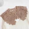 Hollow Crochet Lace Detachable Collar Shawl O-Neck Doll False Collar Shirt Women Hollow Crochet Lace Detachable Collar