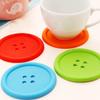 Multiple Colors Silicone Cup Mat Cute Colorful Button Cup Coaster Cushion Holder Drink Cup Placemat Mat Pads Coffee Pad