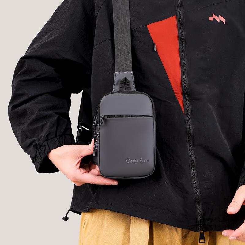 Men's Chest Bag Crossbody Bag Sports Waist Bag Water-repellent Shoulder Bag