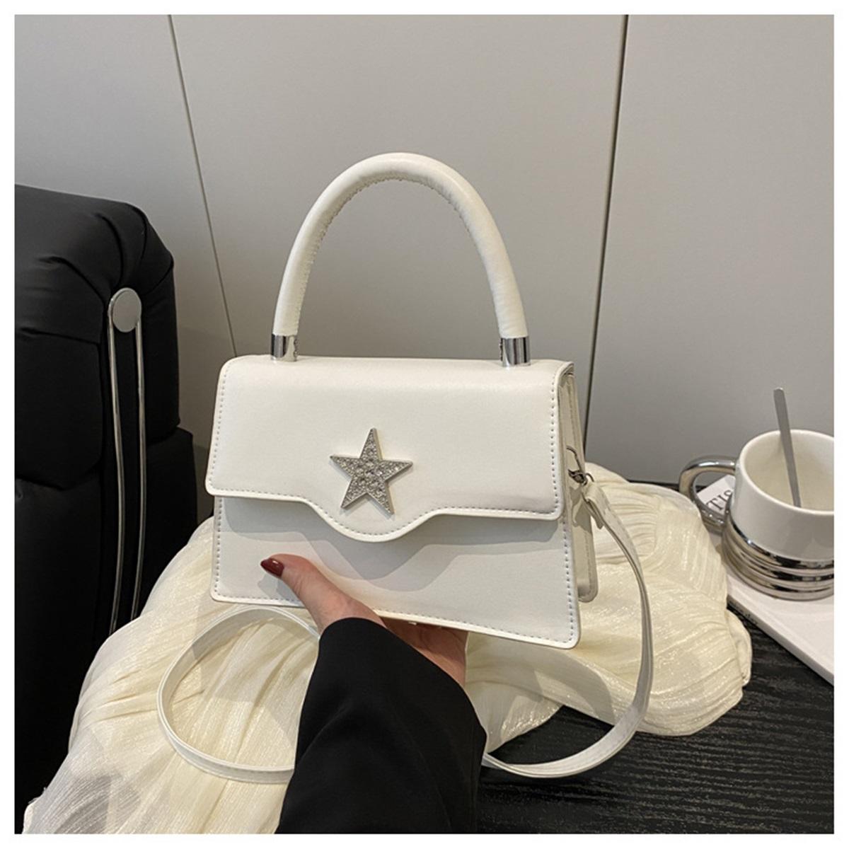 

Simple Diamond Stars Large Capacity Fashion Shoulder Handheld Crossbody Small Women s Bag белый