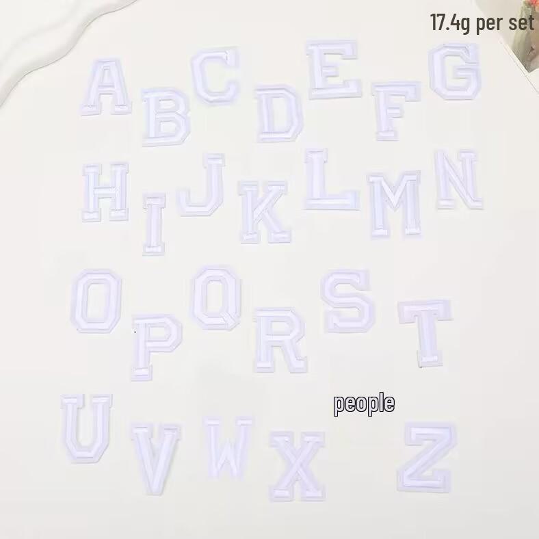 Multi-Color Embroidered Letter Patches for DIY Shoes, Hats, Bags, and Textiles.