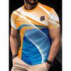 Fashion New Men's Quick Dry Tennis T-shirt 3D Printed T Shirt for Man Short Sleeved Breathable Tee Sports Casual Men's Clothing