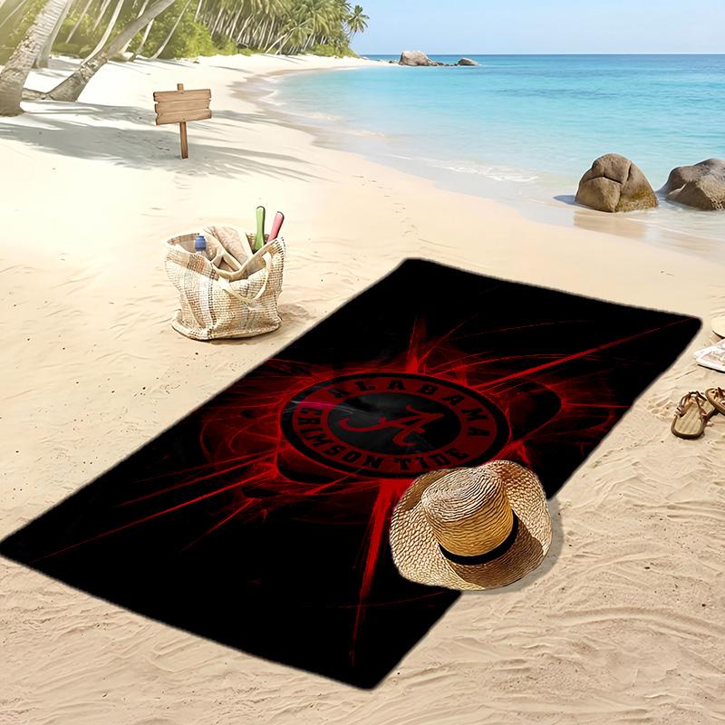 alabama crimson tide Printed Beach Towel Quick Dry Soft TowelPortable Large Rectangular Beach Blanket for Travel Swimming Pool