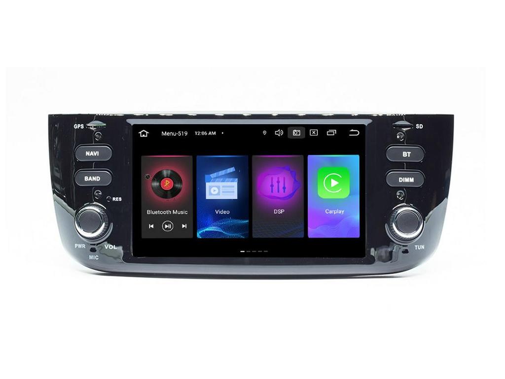 Fiat Punto GPS Navigation Carplay with Reversing Camera and Bluetooth CD System