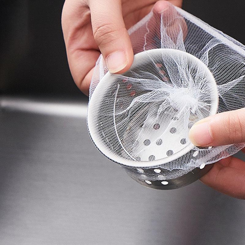Sink Drain Filter Food Residue Filtration Disposable Floor Drain Mesh Bag Kitchen Accessories Anti-clogging Kitchens Strainer
