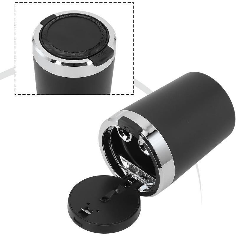 Automotive Ashtray with Light, One-Click Lid – Practical and Stylish Car Accessory for Home and Vehicle Use Convenient