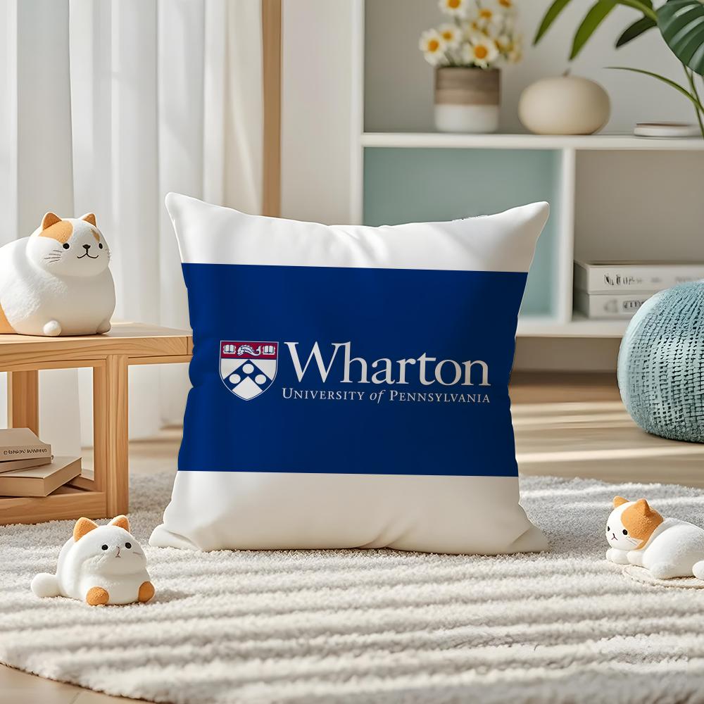 UUUPenn University Pillow Case Silky Elegant Comfort Sofa Bed Invisible Zipper 30X30cm