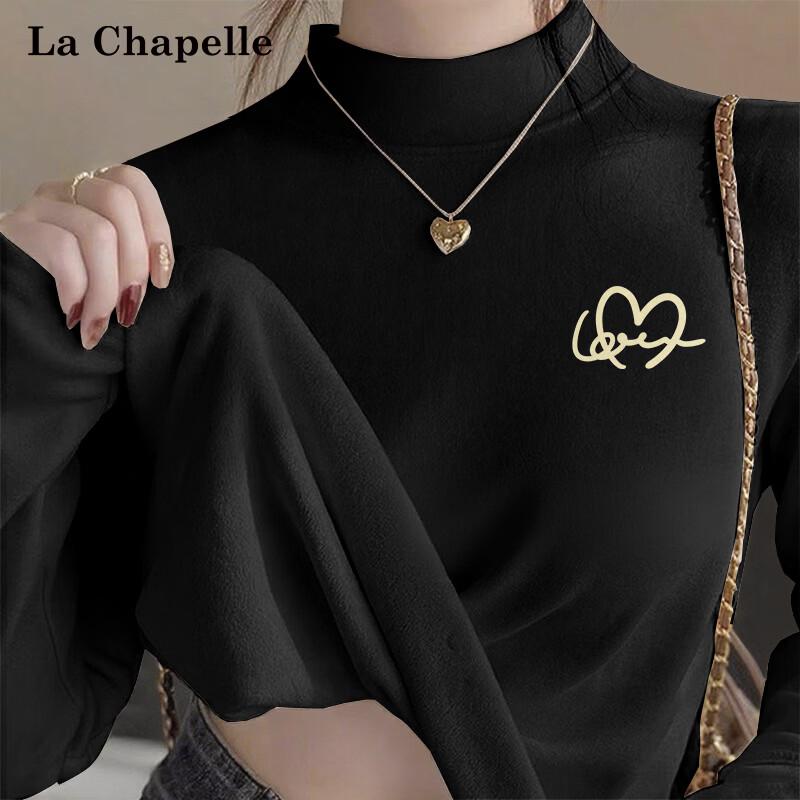 La Chapelle Women s Semi-High Collar Slim Fit Thermal Long Sleeve Top M