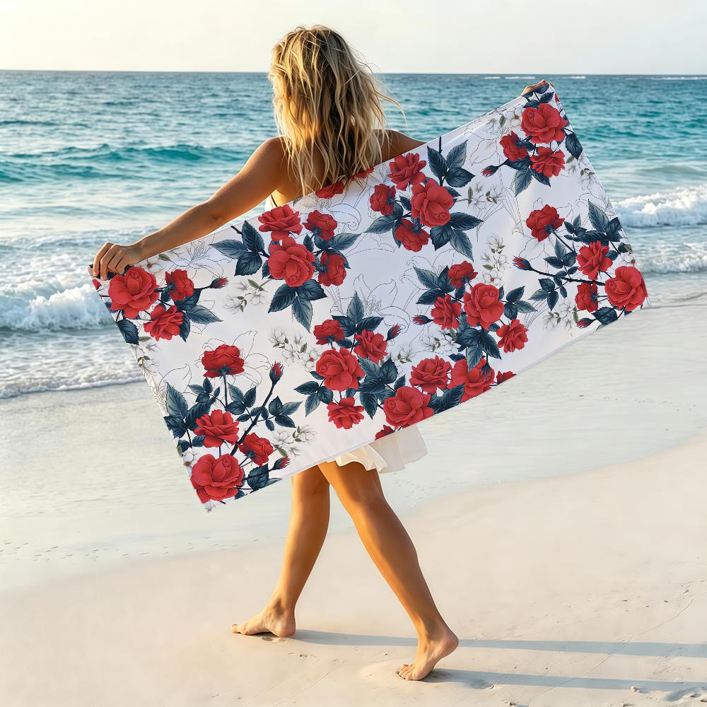 Florence Towel Soft Lightweight Anti-Sand Large Beach Towel Quick-Drying Bath Sports Family
