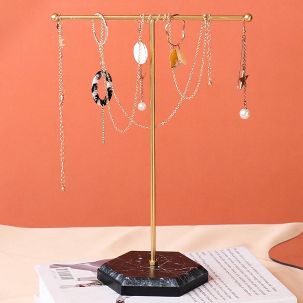 Chic Jewelry Holder Corrosion-resistant Iron Jewelry Shelf Girls Multi-functional Metal Jewelry Rack