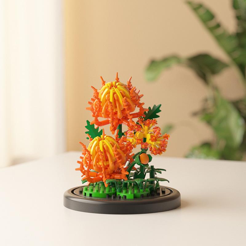 Sunflower Microparticle Building Blocks Simulation Eternal Flower Puzzle Assembly Toy Desktop Ornament