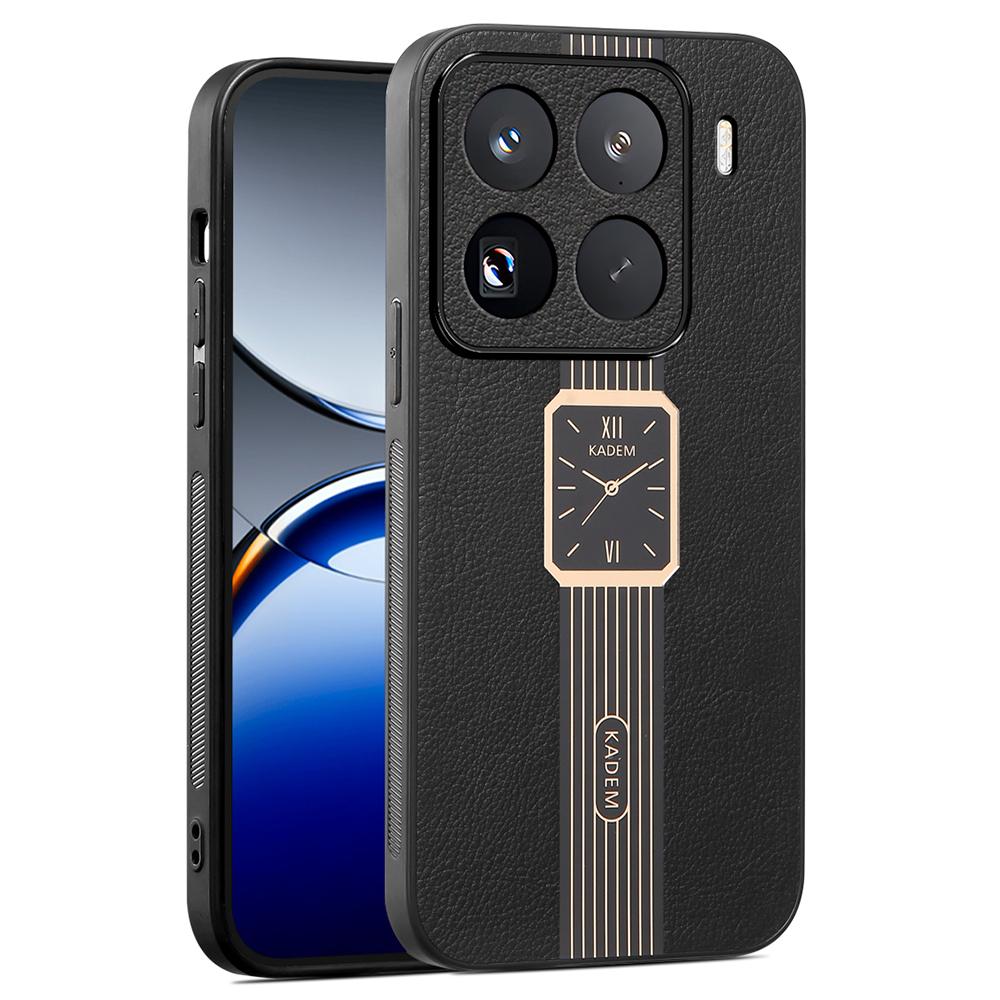 KADEM For Xiaomi 15 Pro Case Leather+TPU+Acrylic Anti-Scratch Phone Cover A