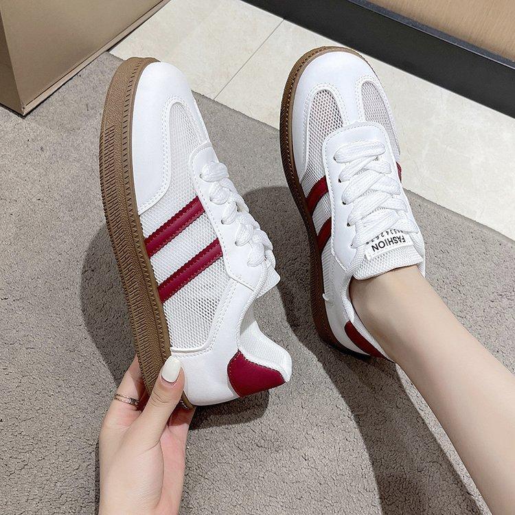 Pantofi de alergare cu platformă respirabili pentru femei, din piele, la modă, pantofi casual vulcanizați pentru femei, pantofi sport ușori din plasă, adidași