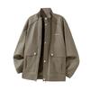 Autumn New Stand Collar Executive Jacket for Men Versatile Simple PU Leather Jacket