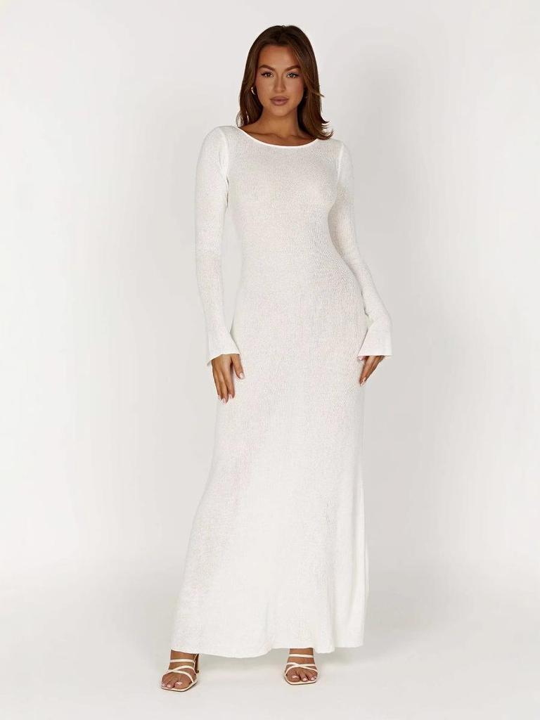 2026 Women's European & American Fashion Slim Fit Long Sleeve Dress