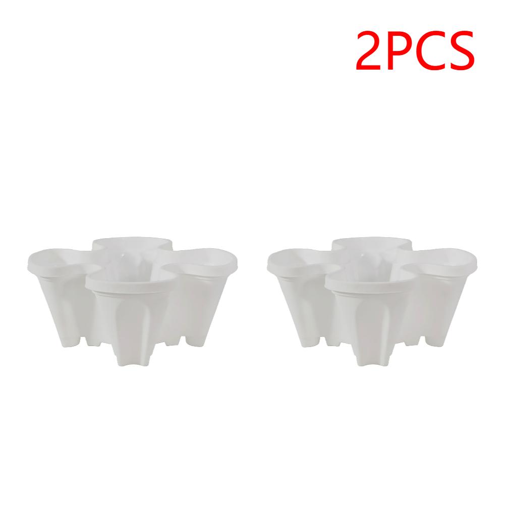 Multi-Layer Stackable Planting Pot Plastic Four-Petal Planter For Balcony Strawberry Vegetable Garden Vertical Growth System