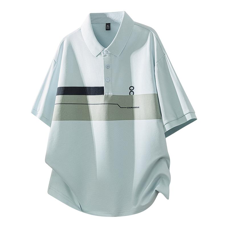 Men's Summer Loose-Fit Short-Sleeved T-Shirt Polo Shirt