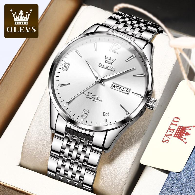 Oulishi Olevs Dual Calendar Automatic Mechanical Men's Watch - Popular Douyin Hot Seller