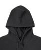 Cutout Patch Pigment Hooded Long Sleeve Charcoal