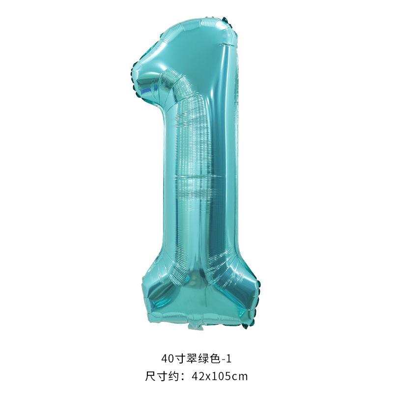 40-Inch Green Number 1 Shaped for Birthday Party Decorations and Celebrations