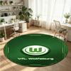 VfL Wolfsburg FC Printed Round Crystal Velvet Rug Soft Non Slip Floor Carpet For Bedroom Holiday Gift