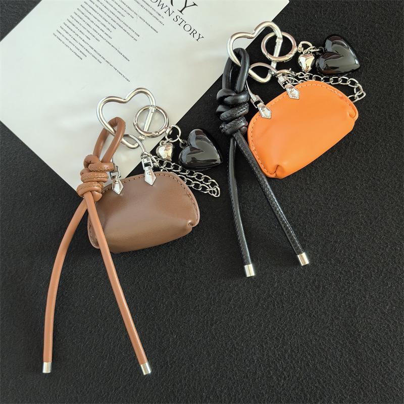 Miu-Style Mini Leather Keychain Bag Pendant