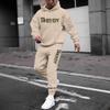 New sweater sweatpants set letter printing casual jacket autumn and winter velvet street tide youth hooded suit