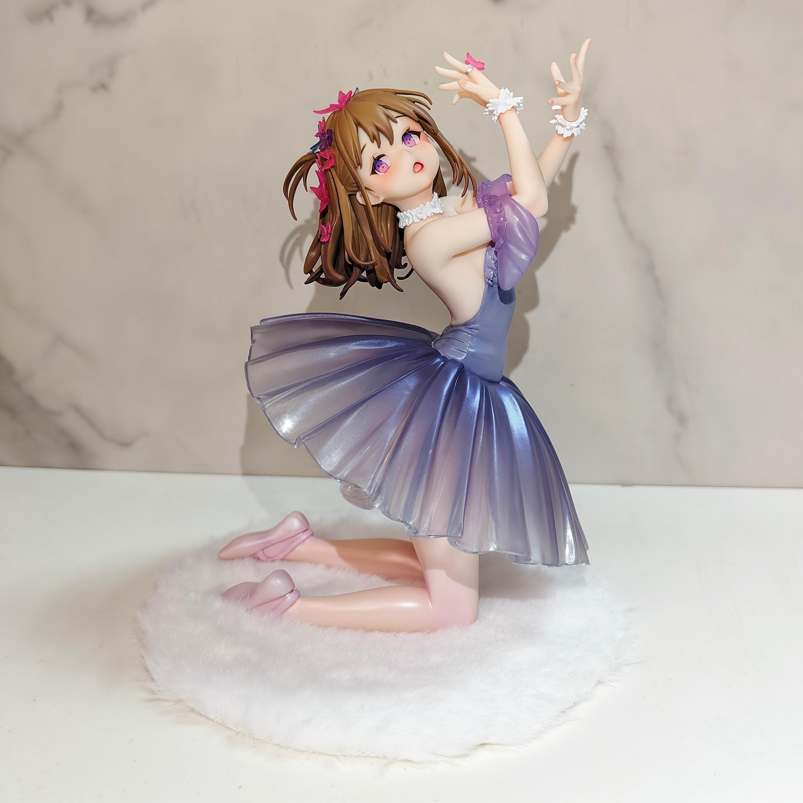 18cm Hot Anime Beautiful Girl PVC Action Figure On Stage Gray Ugly Duckling Collectible Statue Toy Model Decor Gift For Fans