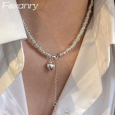 Collier Vintage Punk en forme de cœur pour femmes, bijoux de fête, nouvelle mode d'été, Simple, géométrique, accessoires de plage, vacances