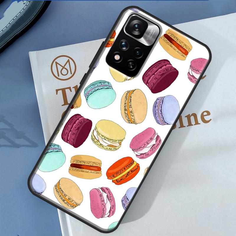 Macarons Cake Dessert Cute Case For Xiaomi Redmi Note 14 13 11 9 10 12 Pro 9S 10S 11S 12S Redmi 10C 12C 13C 14C Cover