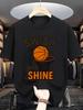 Sports Unisex Short Sleeve Tshirt Swish And Shine Basketball Net Ball Print O Neck Tee Basketball Lover Male Casual Fashion Tops