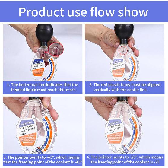 Coolant Tester Accessory, Antifreeze Tester For Understanding The State Of Coolant, Battery Hydrometer For Testing Hot Or Cold Batteries On