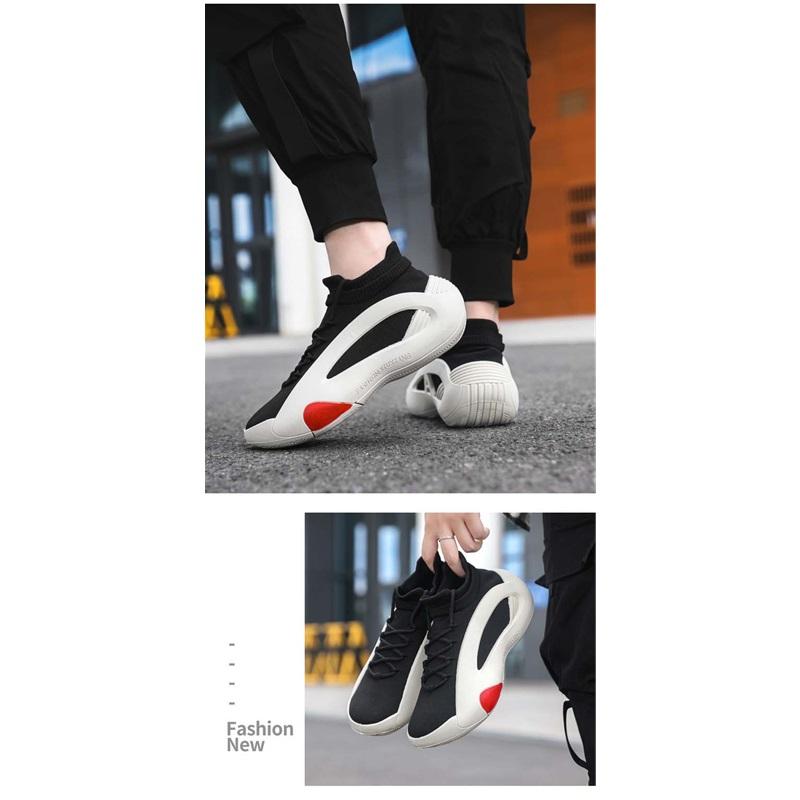 Men Sock Sneakers Knit High Top Casual Shoes Unique Thick Sole Fashion Street Athletic Trainers