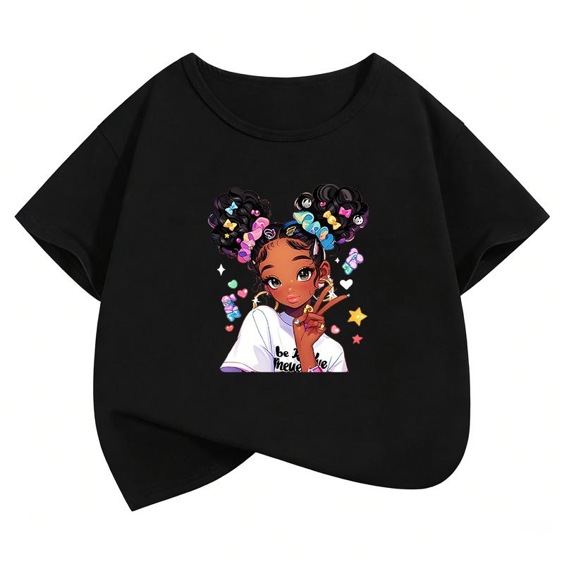 Y2k Hip Hop Streetwear Girl TShirt Printed T Shirt Girls Summer Clothes Short Sleeve Tops Cute Clothing Casual Tee